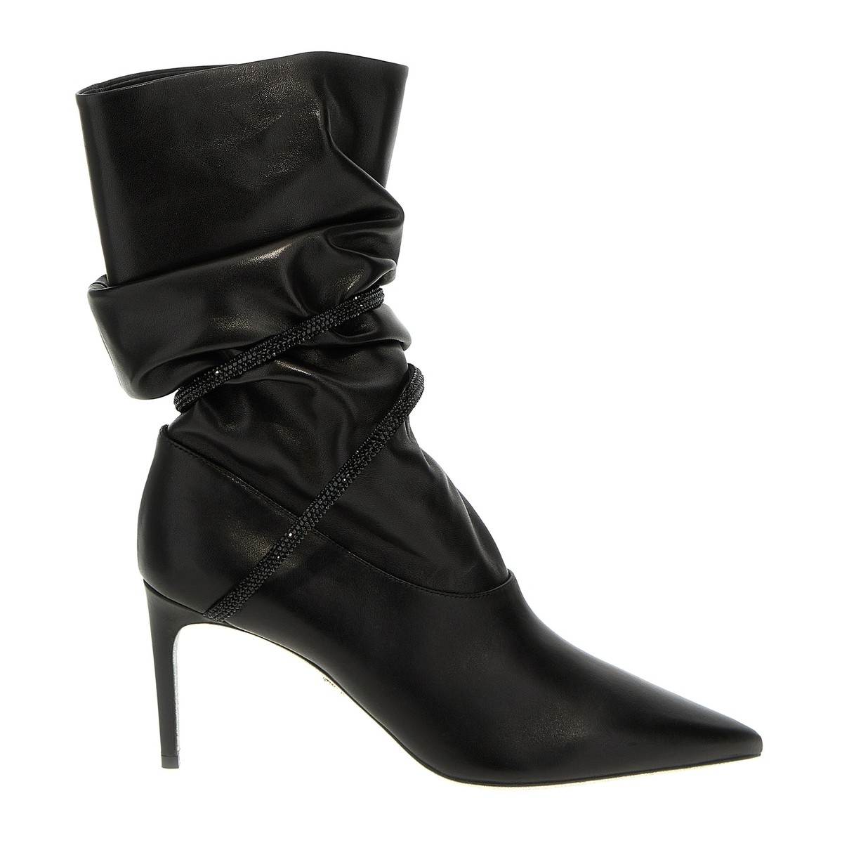 RENE CAOVILLA   ֥å Black Rhinestone nappa ankle boots ֡ ǥ 2023 C11908080NA01V050 ڴǡ̵ۡڥåԥ̵ ju
