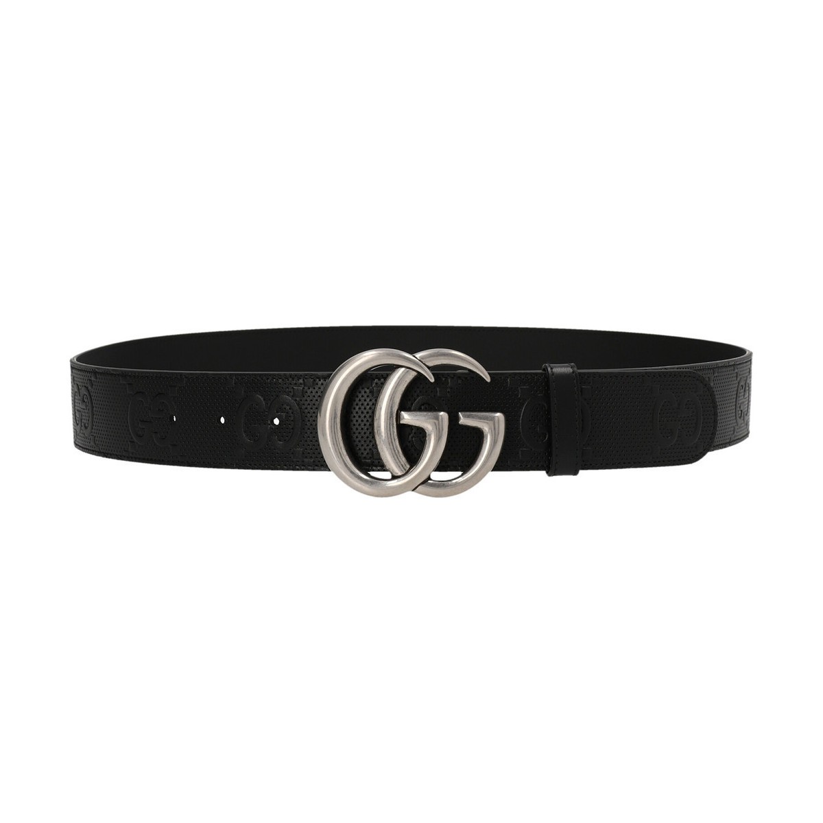 グッチ ベルト（メンズ） 【毎月1日はエントリーでポイント3倍！】 GUCCI グッチ ブラック Black 'GG Marmont’ belt ベルト メンズ 春夏2023 4068311W3AF1000 【関税・送料無料】【ラッピング無料】 ju