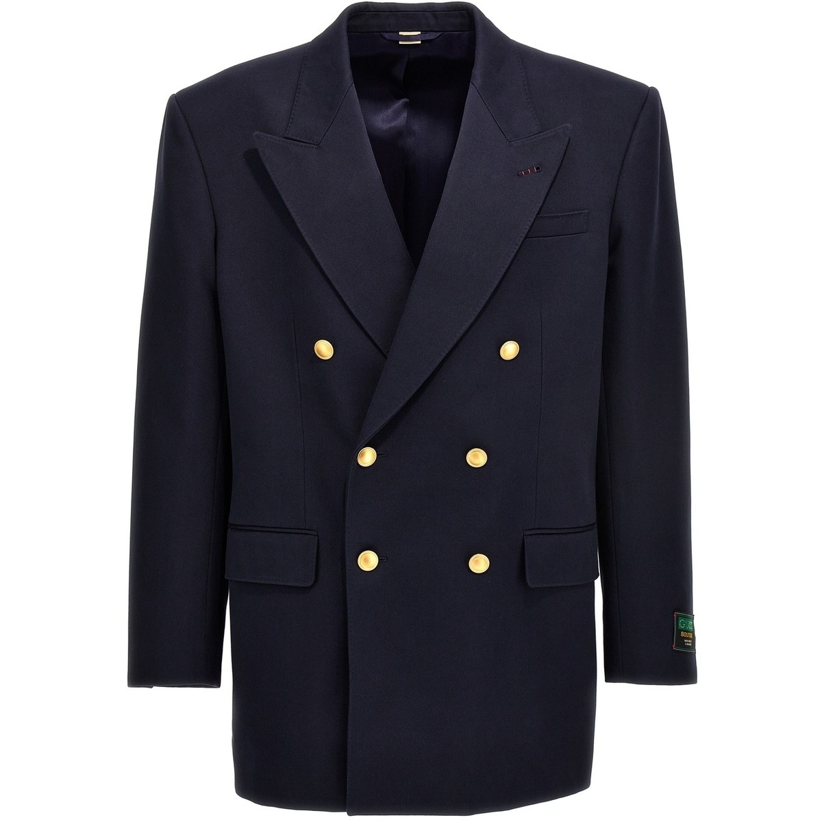 グッチ 【土日限定クーポン配布中！】 GUCCI グッチ ブルー Blue Gabardine double breast blazer jacket ジャケット メンズ 秋冬2023 749797ZANQH4240 【関税・送料無料】【ラッピング無料】 ju