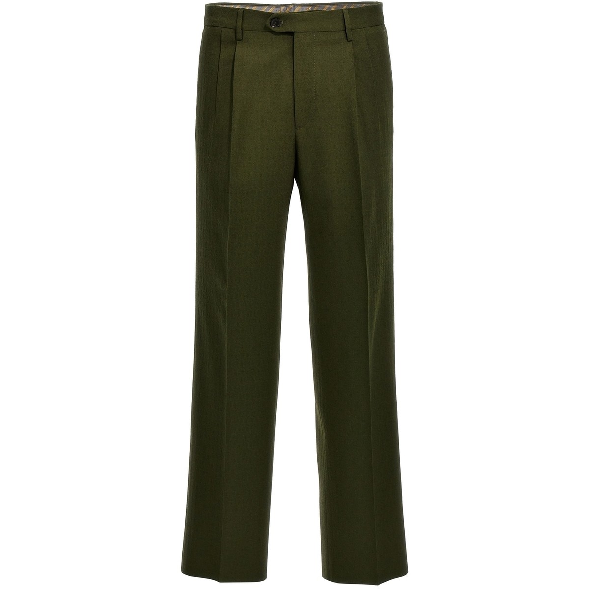 ETRO エトロ グリーン Green Jacquard wool pants パンツ メンズ 秋冬2023 1W8010104500 【関税・送料無料】【ラッピング無料】 ju