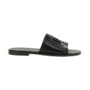 【1000円OFFクーポン配布中!】 ドルチェ&ガッバーナ DOLCE&GABBANA フラットシューズ サンダル メンズ ブラック Flat Shoes Logo slides A80397AO60280999 Black 関税 送料無料 ラッピング無料 2023AW ju