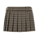 ミュウミュウ MIU MIU ミュウ ミュウ ブラウン Brown Check mini skirt スカート レディース 秋冬2023 MG187513LOF043T 【関税・送料無料】【ラッピング無料】 ju