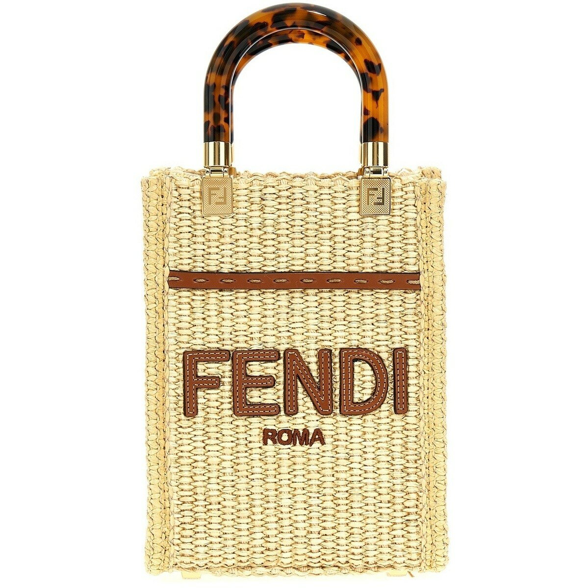 FENDI フェンディ ベージュ Beige 'Sunshine Mini' shopping bag トートバッグ レディース 秋冬2023 8BS051ANWSF1LMM 【関税・送料無料】【ラッピング無料】 ju