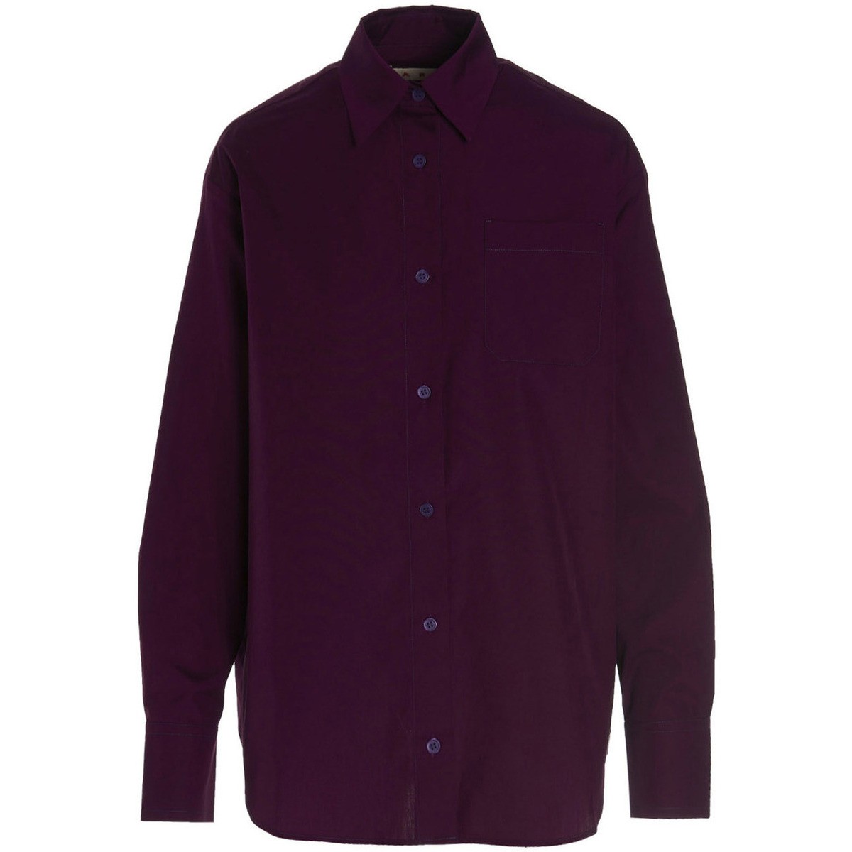 MARNI マルニ Purple Logo embroidery shirt シャツ レディース 秋冬2022 CAMA0490S0UTC17700C62 【関税・送料無料】【ラッピング無料】 ju