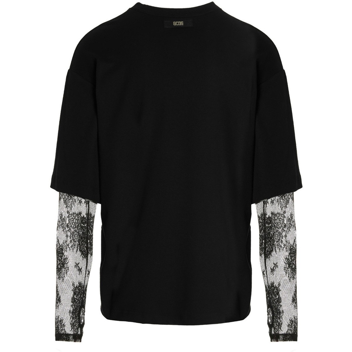 定番品質保証 GCDS ジーシーディーエス Black T-shirt 'GCDS Lace' Tシャツ メンズ 秋冬2022 AI22M13043902  ju：BRANDSHOP・クラージュ店 安い好評