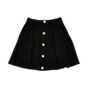 BALMAIN バルマン ブラック Black Logo button skirt スカート ガールズ 秋冬2023 BT7A01J0035930 【関税・送料無料】【ラッピング無料】 ju