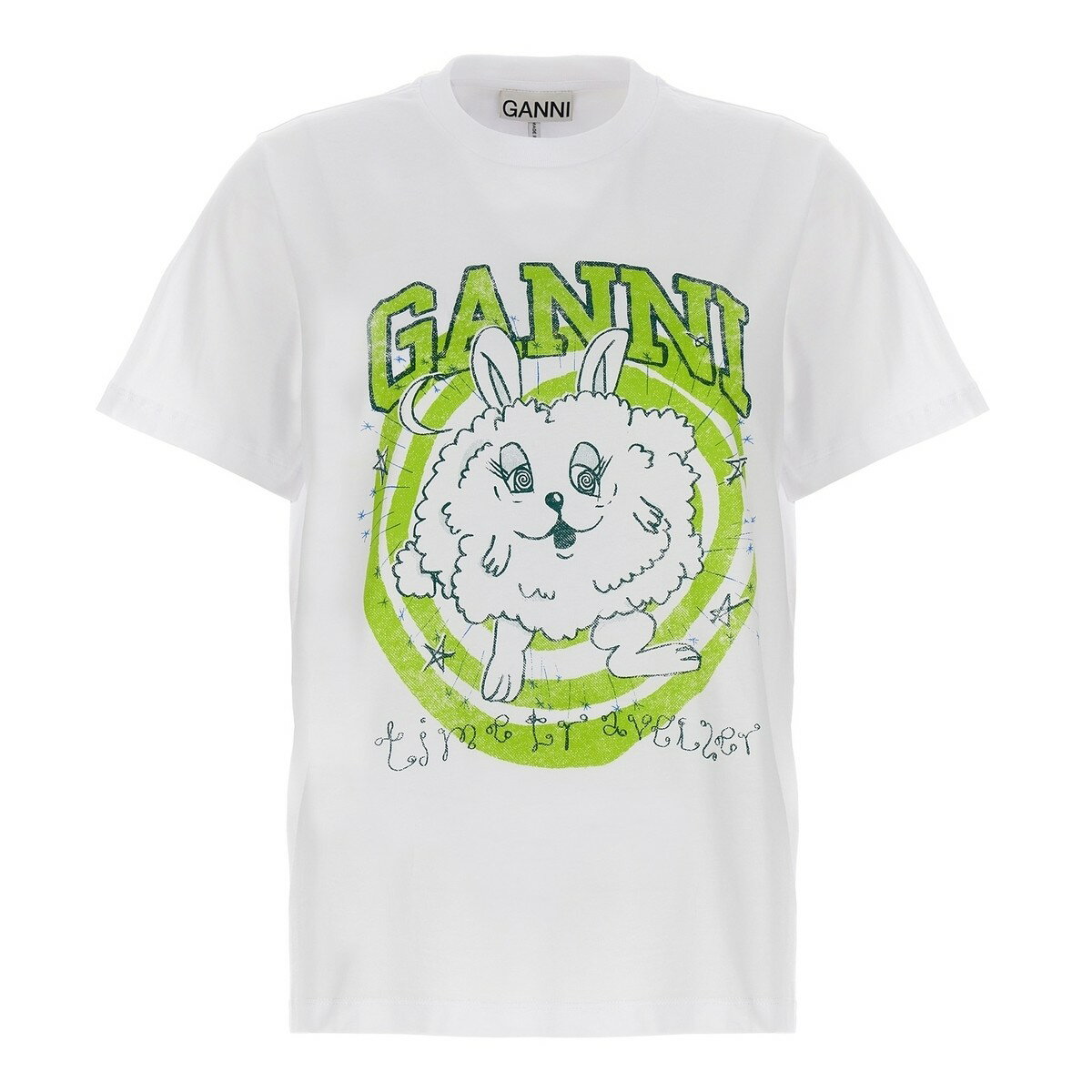 GANNI ガニー White Bunny T-shirt Tシャツ レディース 秋冬2023 T3593151 【関税・送料無料】【ラッピング無料】 juのサムネイル