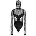 【15,000円以上1,000円OFF!!】 DION LEE ディオンリー ブラック Black Cut-out detail lace bodysuit アンダーウェア レディース 秋冬2022 A9873F22BLACK 【関税・送料無料】【ラッピング無料】 ju