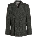 ヴェトモン VTMNTS ジャケット メンズ ブラック Jackets Blazer 'Tonal Double Breasted Tailored' VL14JA660PPINSTRIPE Black 関税 送料無料 ラッピング無料 2022AW ju