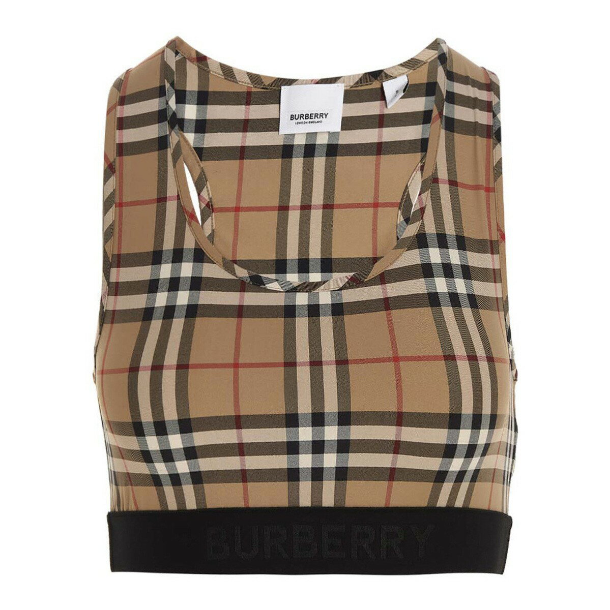 BURBERRY バーバリー ベージュ Beige Check sporty top アンダーウェア レディース 春夏2024 8049477ARCHIVEBEIGE 【関税・送料無料】【ラッピング無料】 ju