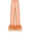 【本日ポイント4倍!!】 オスレー OSEREE ズボン パンツ レディース ピンク Trousers Feather silk pants OFP121PEACH Pink 関税 送料無料 ラッピング無料 2023SS ju