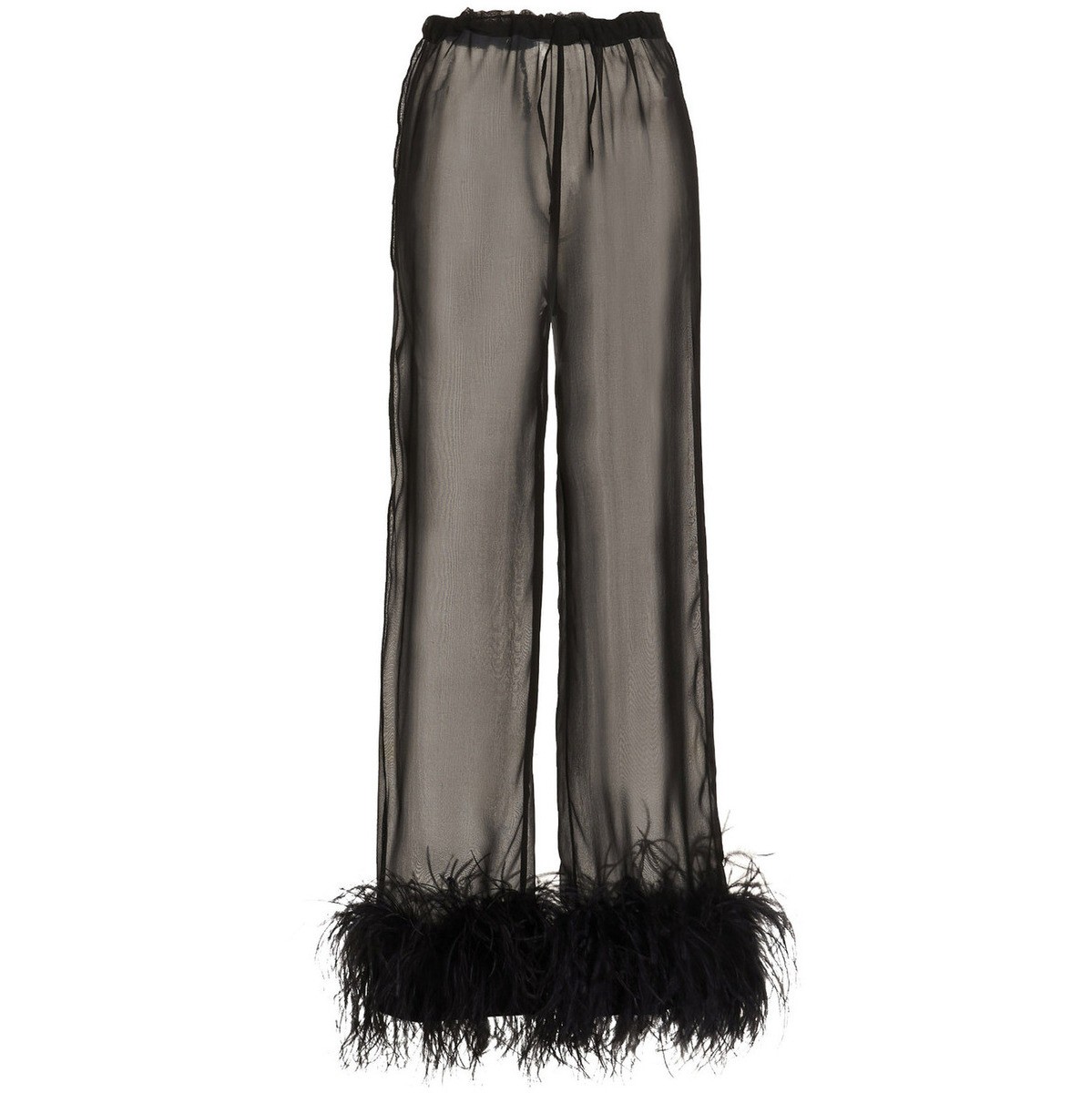 1000OFF!! 졼 OSEREE ܥ ѥ ǥ ֥å Trousers Feather silk ...