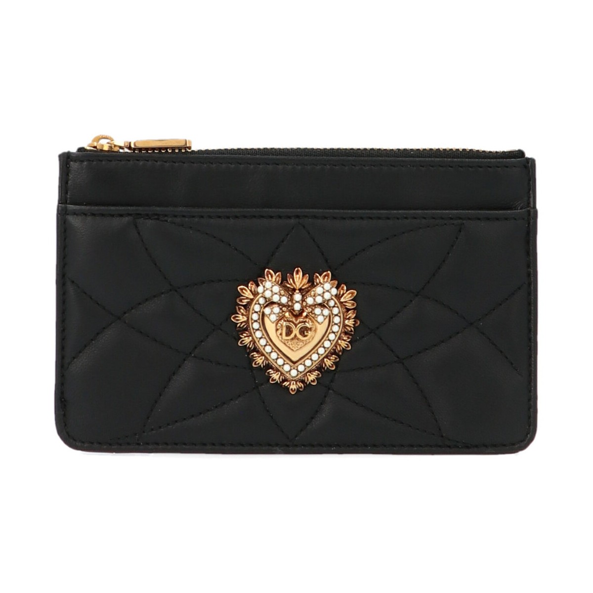 DOLCE&GABBANA ドルチェ&ガッバーナ ブラック Black 'Devotion’ card holder 財布 レディース 春夏2024 BI1261AV96780999 【関税・送料無料】【ラッピング無料】 ju