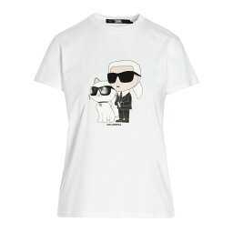 【15,000円以上ご購入で1,000円OFF！】 KARL LAGERFELD カール ラガーフェルド ホワイト White 'Ikonik 2.0' t-shirt Tシャツ レディース 春夏2024 230W1704100 【関税・送料無料】【ラッピング無料】 ju