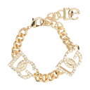 【1000円OFFクーポン配布中!】 ドルチェ&ガッバーナ DOLCE&GABBANA ジュエリー レディース ゴールド Jewelry Crystal logo bracelet WBO4S3W1111ZOO00 Gold 関税 送料無料 ラッピング無料 2023SS ju
