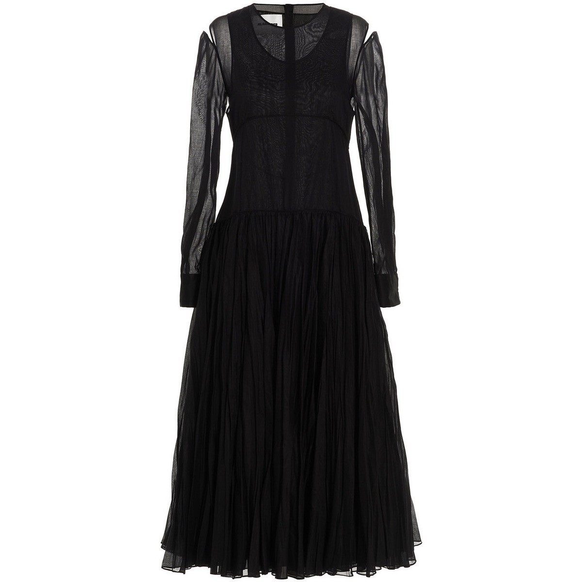 スーパーSALE開催!!全商品クーポン使えます!! ジルサンダー JIL SANDER ワンピース ドレス レディース ブラック Dresses Pleated skirt dress J02CT0101J45014001 Black 関税 送料無料 ラッピング無料 2023SS juのサムネイル