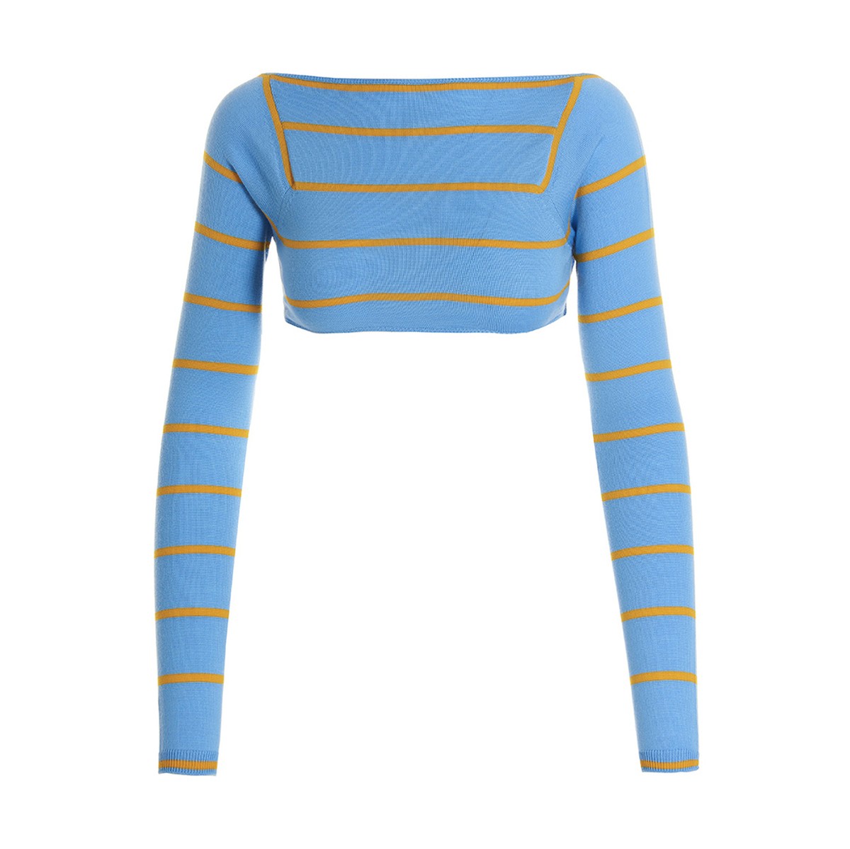 EMILIO PUCCI エミリオ プッチ ブルー Light Blue Cut-out cropped sweater ニットウェア レディース 春夏2023 3EKM033E951A93 【関税・送料無料】【ラッピング無料】 ju