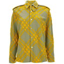 BURBERRY バーバリー イエロー Yellow Check overshirt シャツ レディース 秋冬2023 8077274HUNTER 【関税・送料無料】【ラッピング無料】 ju