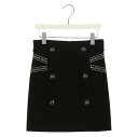 BALMAIN バルマン ブラック Black Logo band skirt スカート ガールズ 春夏2023 BS7A21J0035930 【関税・送料無料】【ラッピング無料】 ju