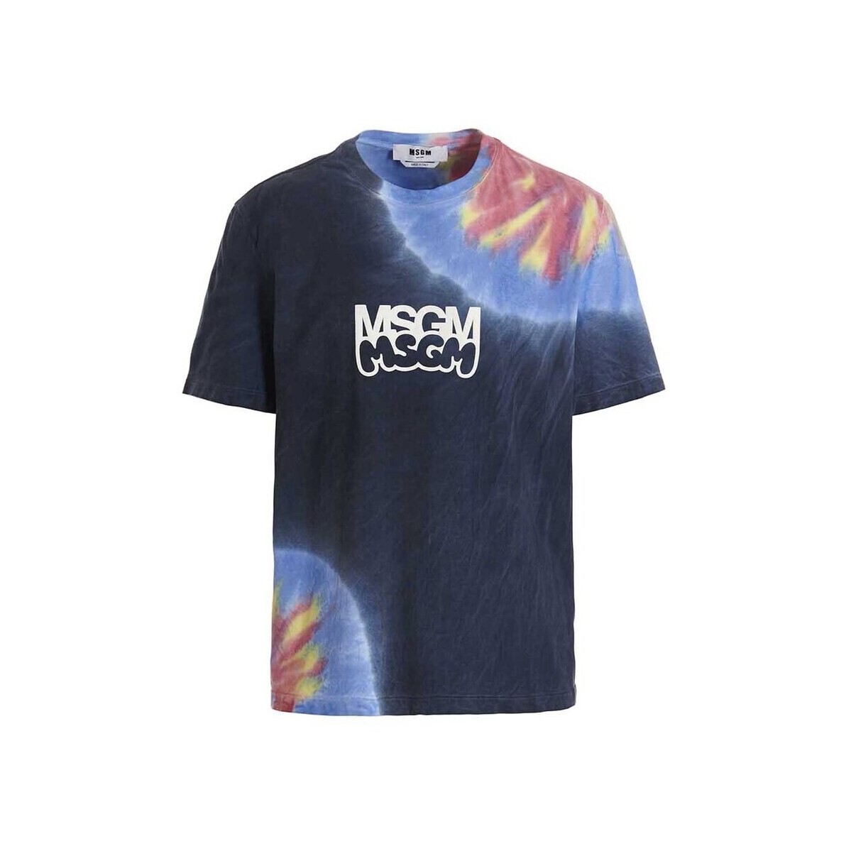 MSGM エムエスジーエム Multicolor Logo print tie dye t-shirt by Burro Studio Tシャツ メンズ 春夏2023 3440MM10723709088 【関税・送料無料】【ラッピング無料】 juのサムネイル