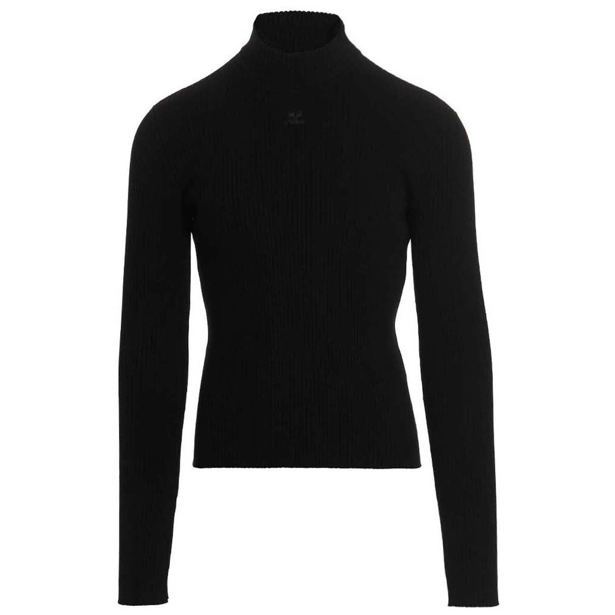 COURREGES クレージュ ブラック Black Logo turtleneck sweater ニットウェア メンズ 春夏2023 PERMPU008FI00019999 【関税・送料無料】【ラッピング無料】 juのサムネイル