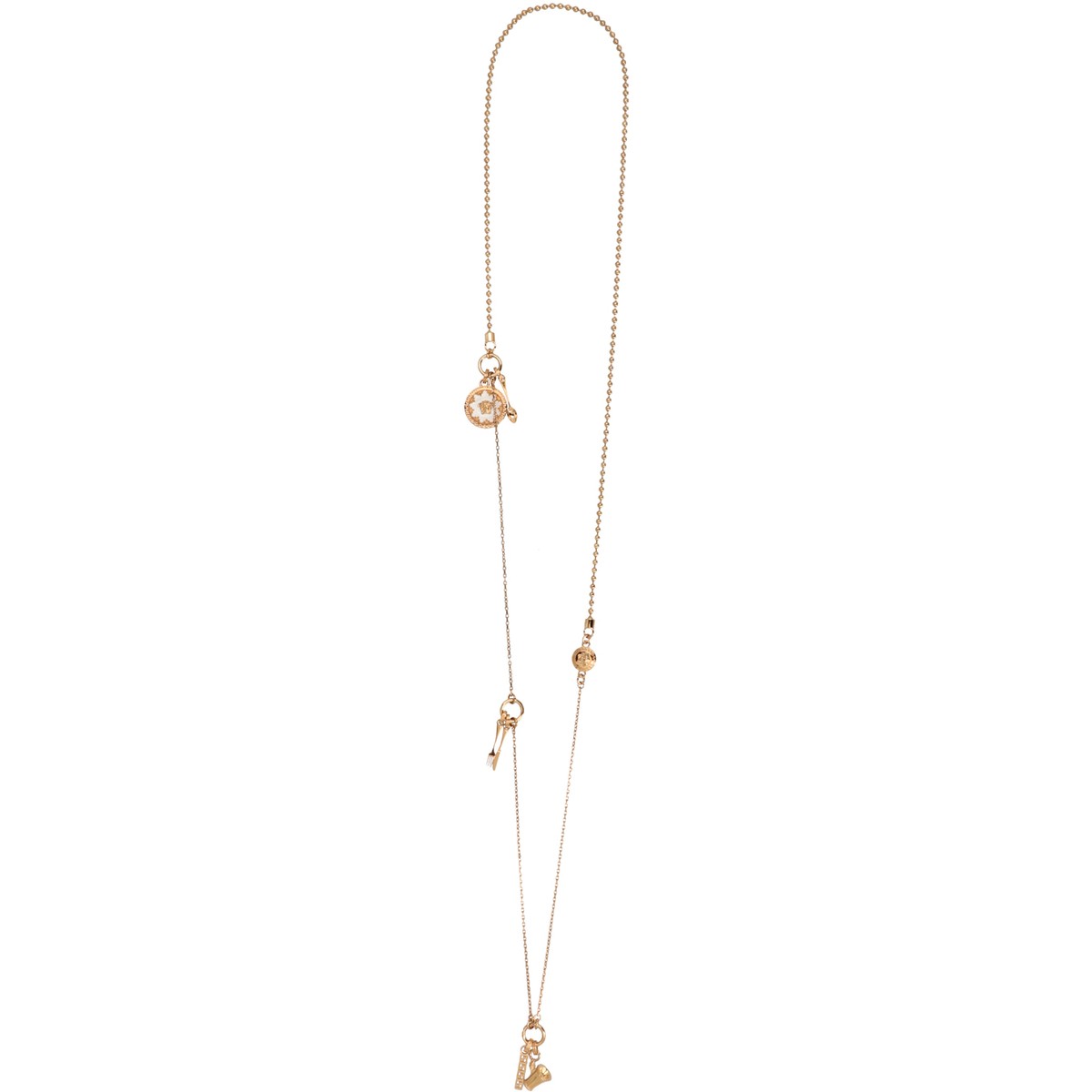 【本日5の付く日ポイント4倍!】 VERSACE ヴェルサーチ ゴールド Gold Charms necklace ジュエリー メンズ 春夏2023 10095921A006384J040 【関税・送料無料】【ラッピング無料】 ju