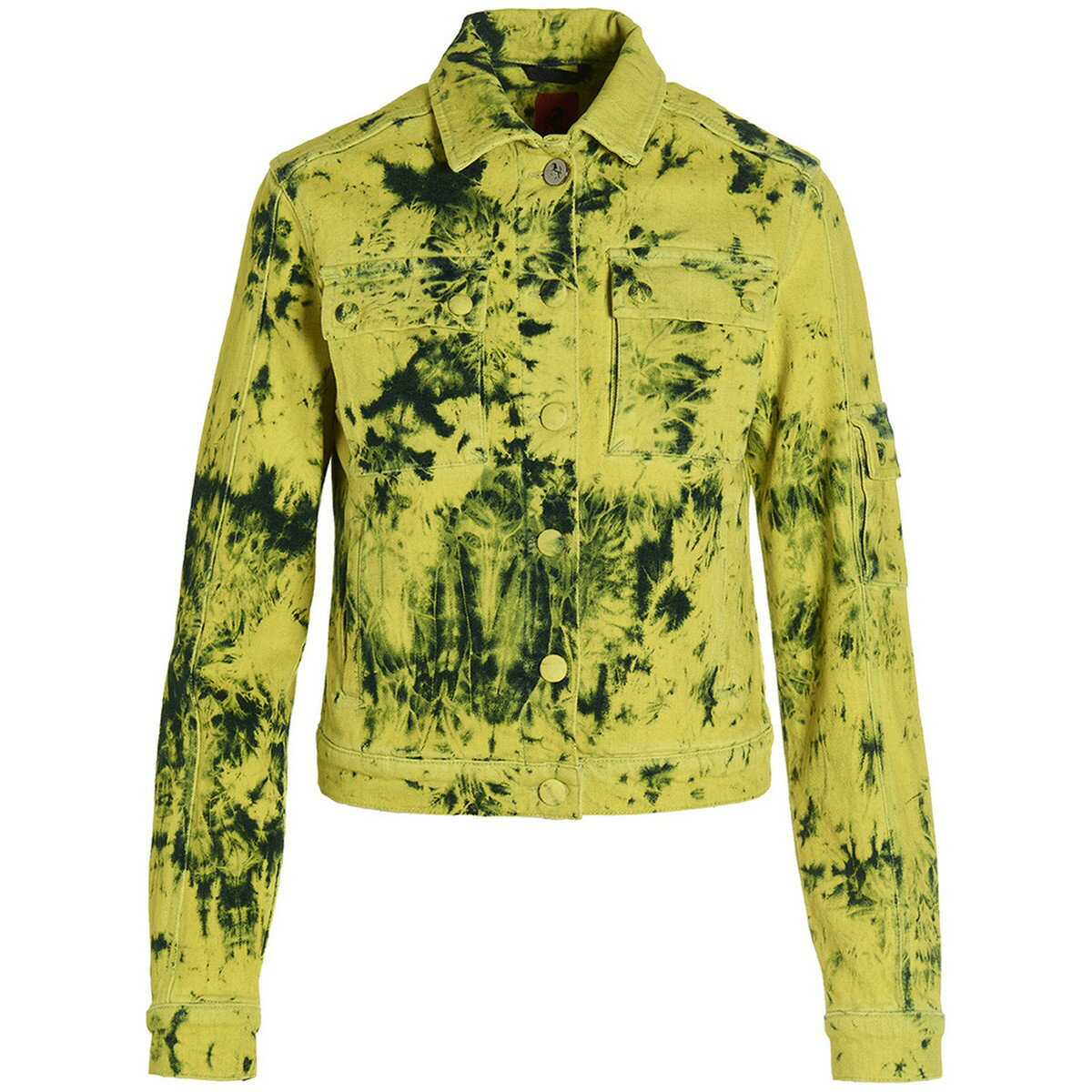 FERRARI フェラーリ イエロー Yellow Tie-dye denim jacket コート レディース 春夏2023 4791097 【関税・送料無料】【ラッピング無料】 ju
