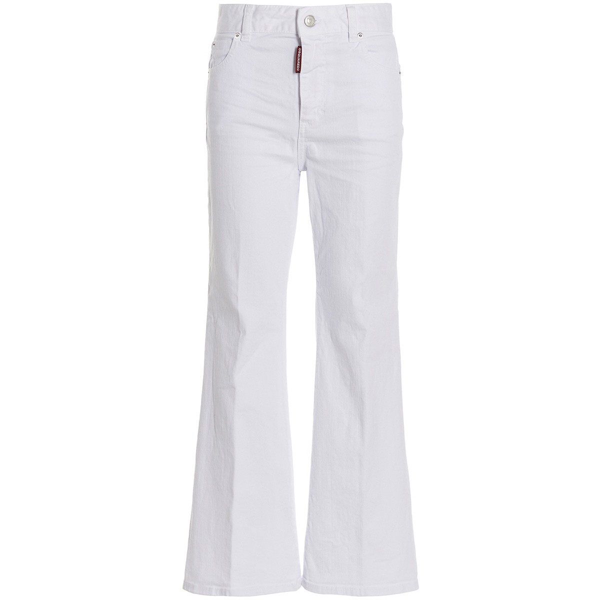 DSQUARED2 ディースクエアード ホワイト White 'Super Flared Cropped' jeans デニム レディース 春夏2023 S72LB0637S39781100 【関税・送料無料】【ラッピング無料】 ju