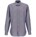 BARBA バルバ ブルー Blue Micro operated shirt シャツ メンズ 秋冬2023 T1U12P0136001U0003 【関税・送料無料】【ラッピング無料】 ju