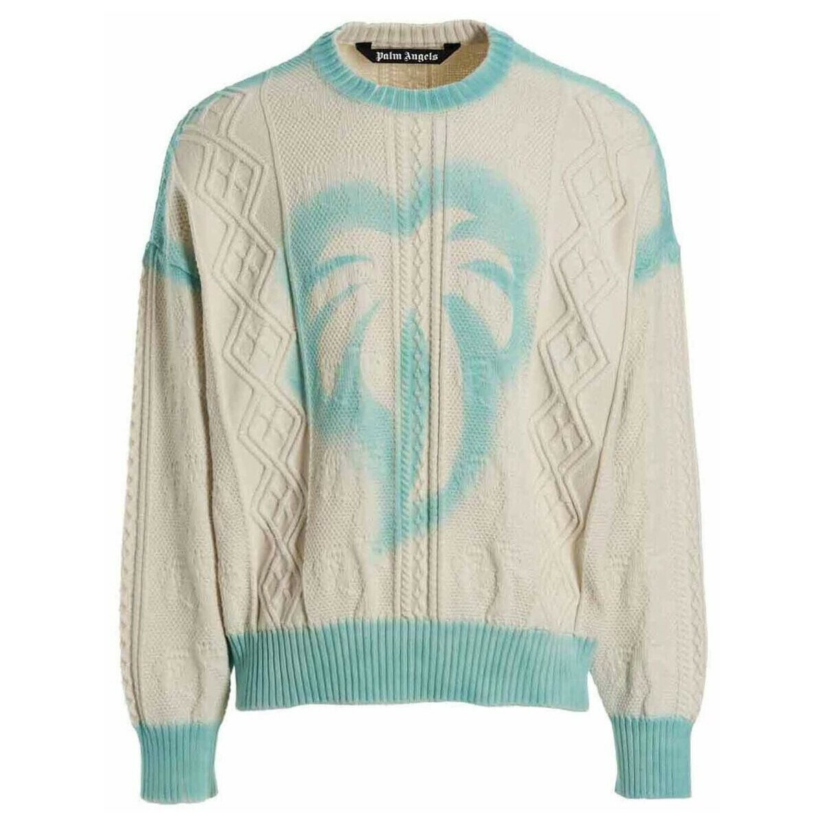 PALM ANGELS パーム エンジェルス ホワイト White 'Sprayed Palm Fishermans' sweater ニットウェア メンズ 春夏2023 PMHE007S23KNI00403400340 【関税・送料無料】【ラッピング無料】 juのサムネイル