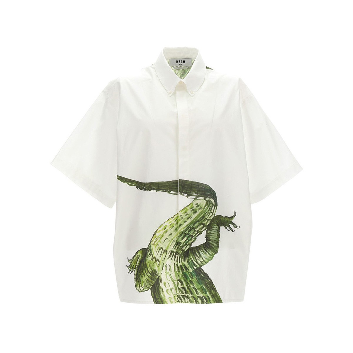 MSGM エムエスジーエム White 'Crocodile' shirt シャツ メンズ 春夏2023 3440ME23X23700801 【関税・送料無料】【ラッピング無料】 juのサムネイル