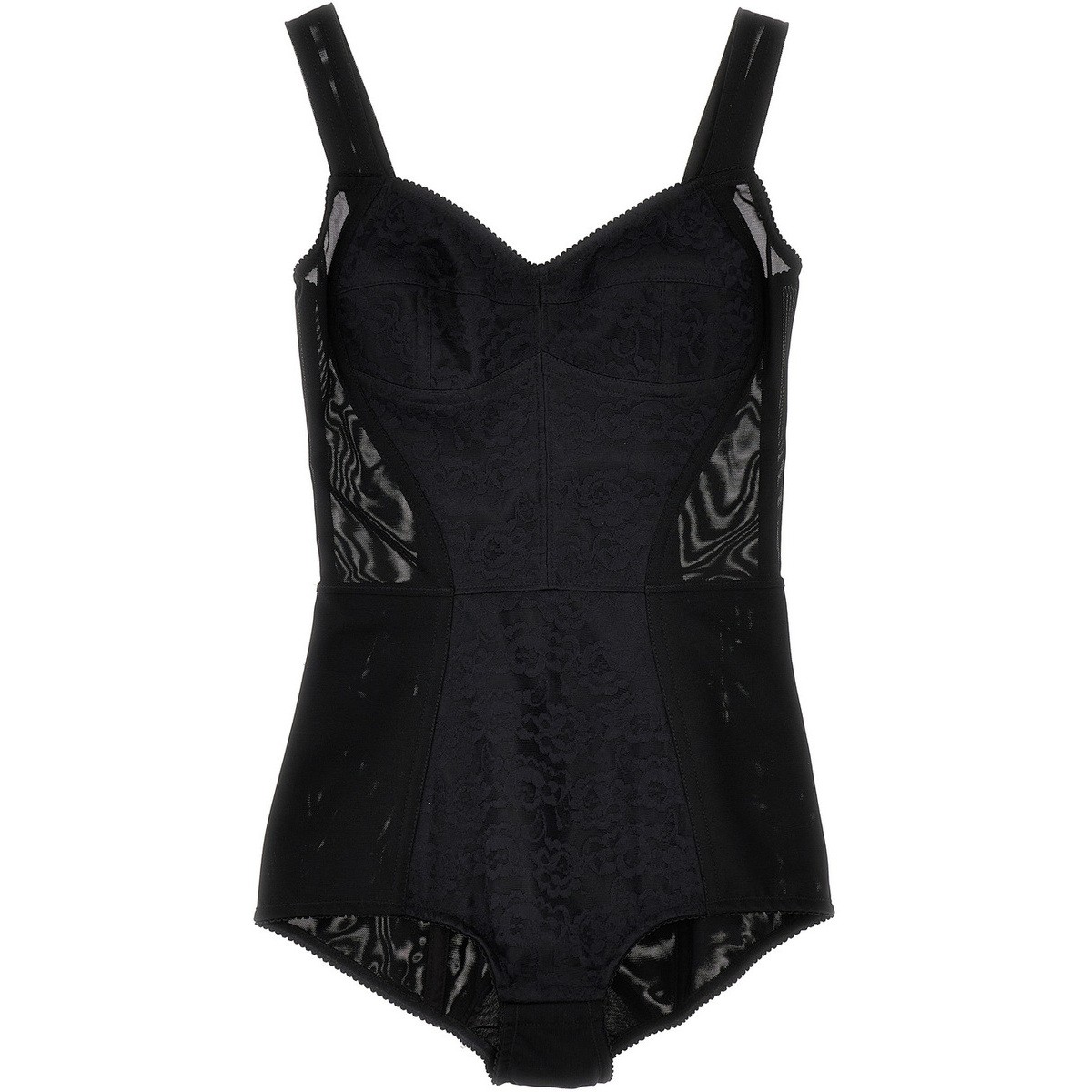 DOLCE&GABBANA ドルチェ&ガッバーナ ブラック Black 'Street Sicily' bodysuit アンダーウェア レディース 秋冬2023 F7X07TG9798N0000 【関税・送料無料】【ラッピング無料】 ju