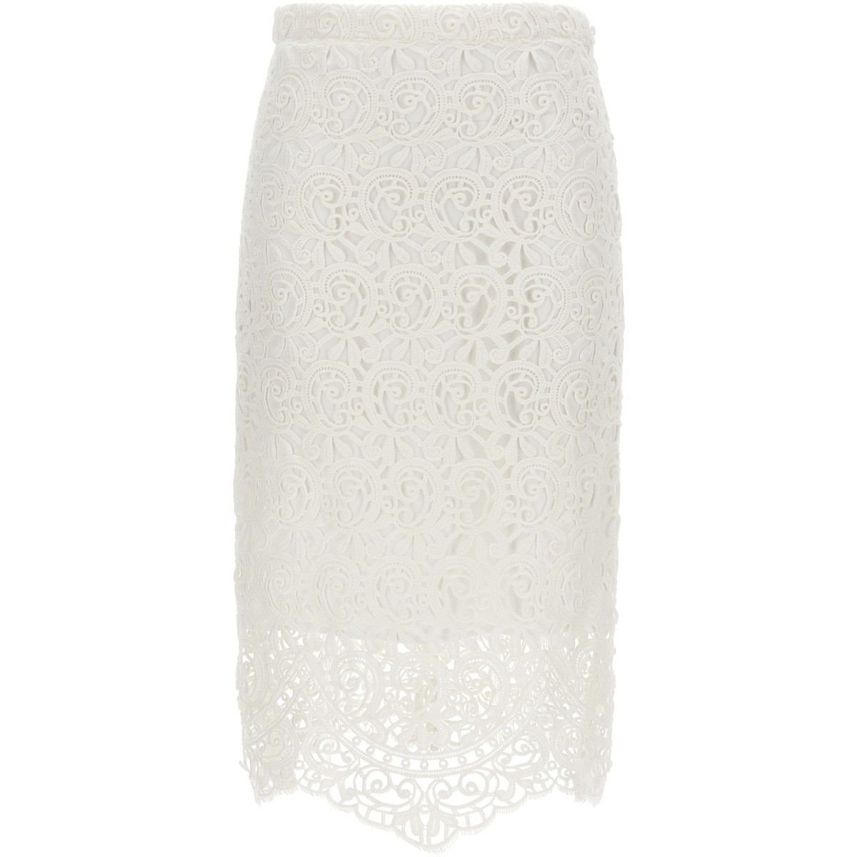 【楽天スーパーSALE!!100000円以上4000円OFFクーポン対象】 BURBERRY バーバリー ホワイト White Lace skirt スカート レディース 春夏2023 8067787OPTICWHITE 【関税・送料無料】【ラッピング無料】 ju