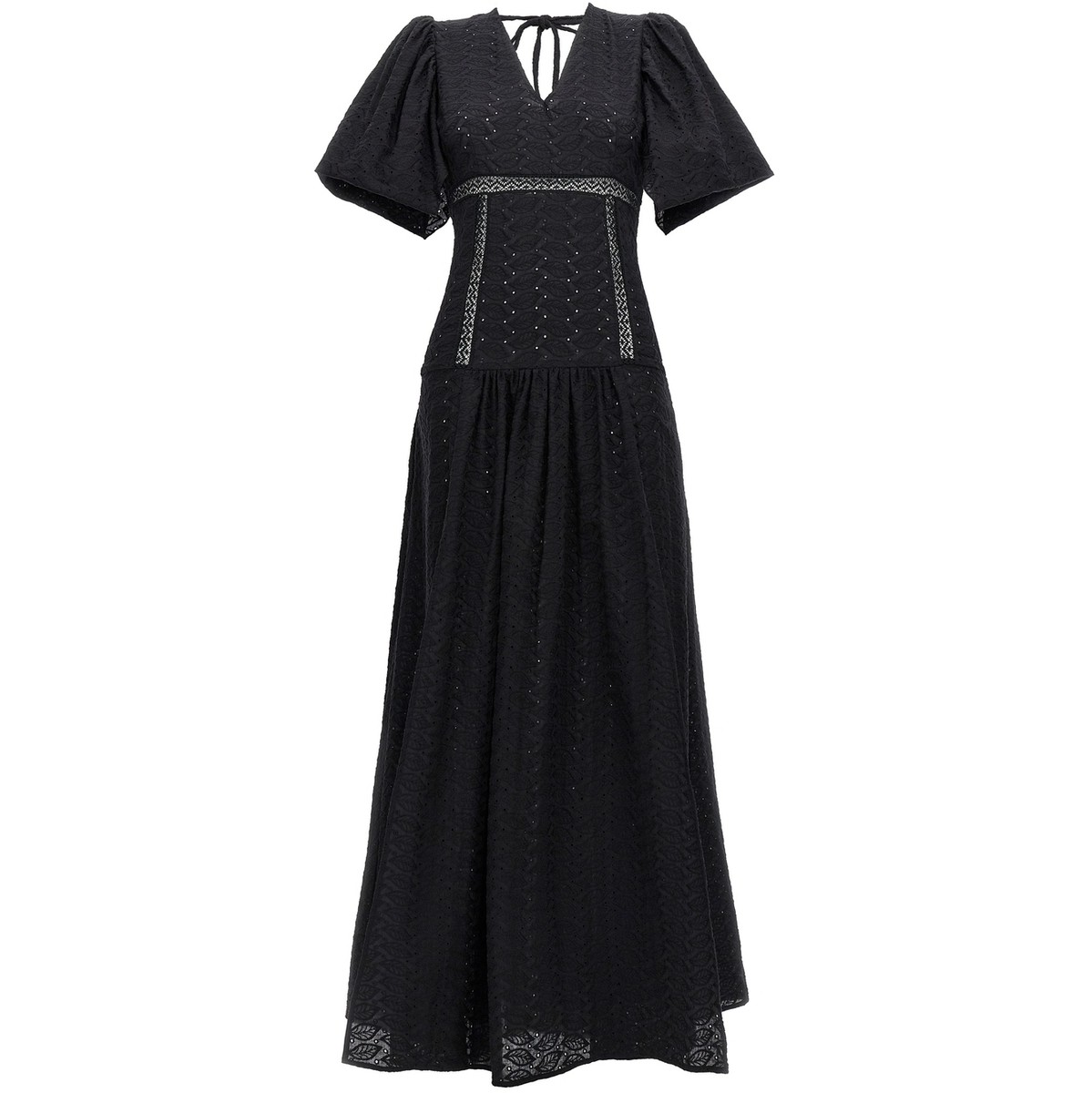 【土日限定クーポン配布中！】 LE TWINS レ トゥインズ ブラック Black 'Rosellina' long dress ドレス レディース 春夏2023 ROSELLINAPIZZONERO 【関税・送料無料】【ラッピング無料】 ju