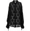 15,000߰ʾ1,000OFF!! SAINT LAURENT PARIS   ֥å Black Transparent silk pattern shirt.   ղ2023 730442Y2G191000 ڴǡ̵ۡڥåԥ̵ ju