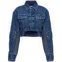 【1000円OFFクーポン配布中!】 オフホワイト OFF WHITE トレンチコート コート レディース ブルー Coats and trench coats 'Motorcycle' denim jacket OWYE044S23DEN00145004500 Blue 関税 送料無料 ラッピング無料 2023SS ju