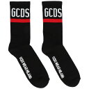 【15,000円以上1,000円OFF!!】 GCDS ジーシーディーエス ブラック Black Logo socks ソックス メンズ 春夏2023 CC94M01002402 【関税・送料無料】【ラッピング無料】 ju