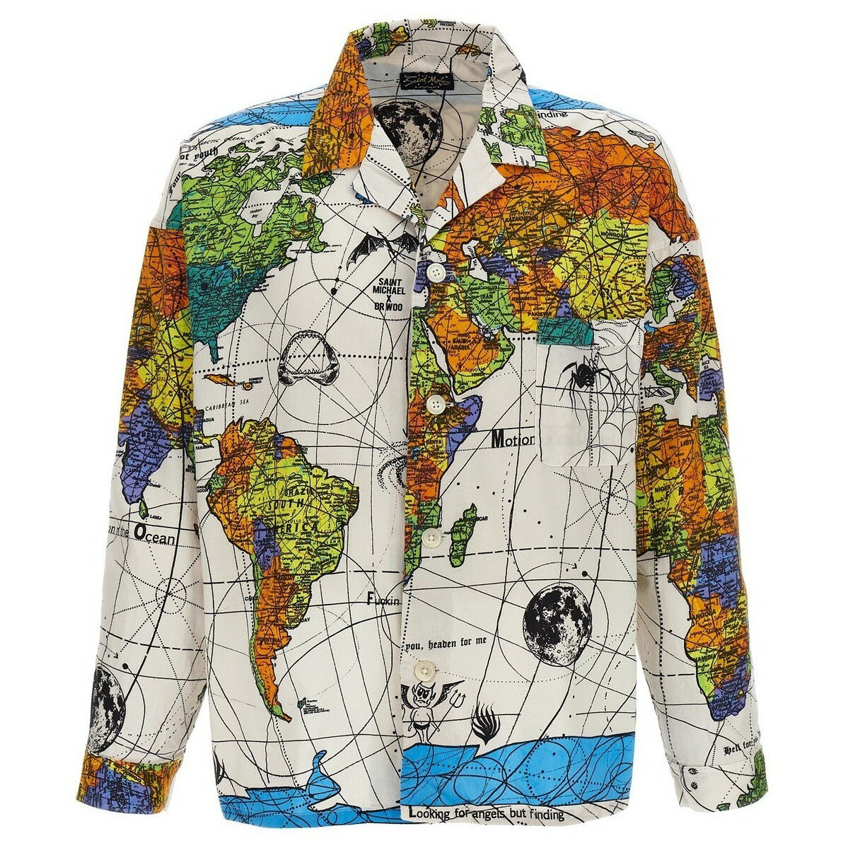 SAINT MXXXXXX SAINT MXXXXXX マルチカラー Multicolor World Map shirt シャツ メンズ 春夏2023 SMS230000082WHITE 【関税・送料無料】【ラッピング無料】 juのサムネイル