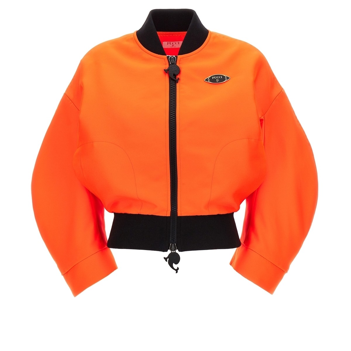 EMILIO PUCCI エミリオ プッチ オレンジ Orange Neon logo bomber jacket コート レディース 秋冬2023 3RRC103R629C36 【関税・送料無料】【ラッピング無料】 ju