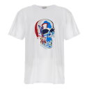 ALEXANDER MCQUEEN アレキサンダー マックイーン ホワイト White Printed T-shirt Tシャツ メンズ 秋冬2023 750661QVZ110900  ju