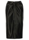 SAINT LAURENT PARIS イヴ サンローラン ブラック Black Curled detail leather skirt スカート レディース 春夏2024 776771YCOJ21000 【関税・送料無料】【ラッピング無料】 ju