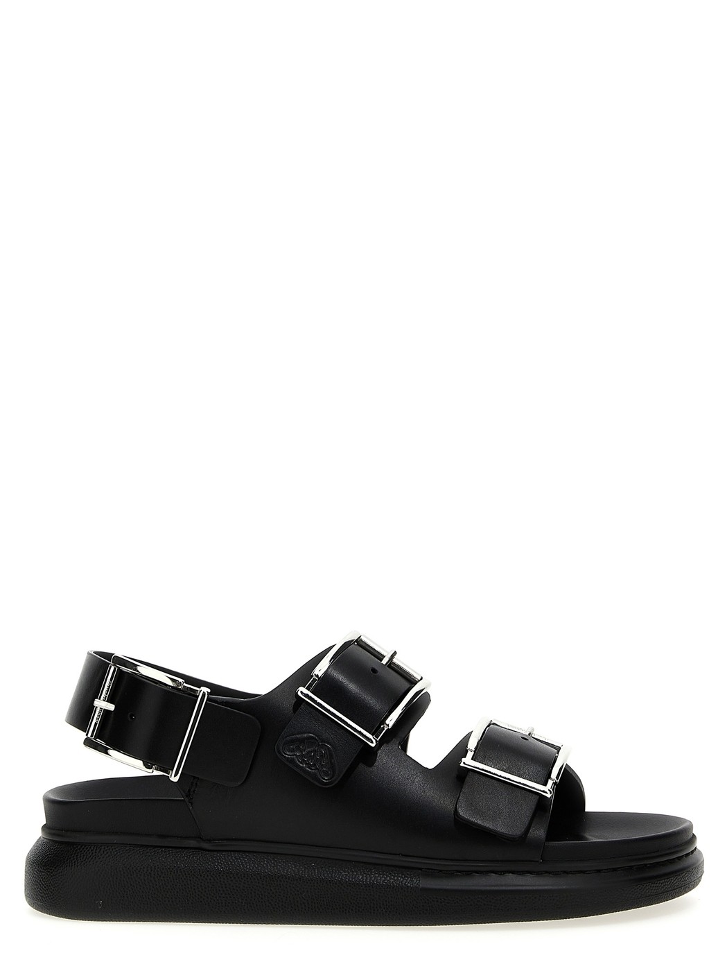 ALEXANDER MCQUEEN アレキサンダー マックイーン ブラック Black Buckles leather sandals サンダル メンズ 春夏2024 782466WIEU31081 【関税・送料無料】【ラッピング無料】 ju