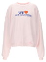 【1000円OFFクーポン配布中!!】 アレキサンダーワン ALEXANDER WANG トレーナー レディース ピンク Sweatshirts 'We Love Our Customers' sweatshirt UCC2241688683A Pink 関税 送料無料 ラッピング無料 2024SS ju