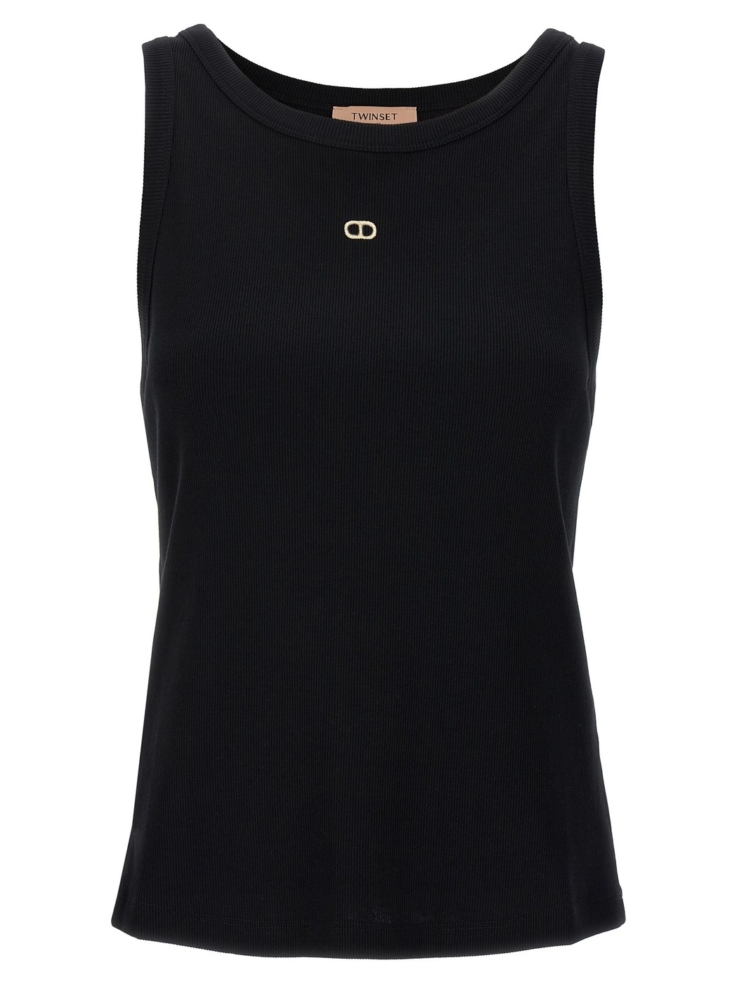 TWIN SET ĥ å ֥å Black Logo embroidery tank top ȥåץ ǥ ղ2024 241TT218100006 ڴǡ̵ۡڥåԥ̵ ju