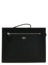 FERRAGAMO フェラガモ ブラック Black 'Gancini' clutch クラッチバッグ メンズ 春夏2024 753413001 【関税・送料無料】【ラッピング無料】 ju