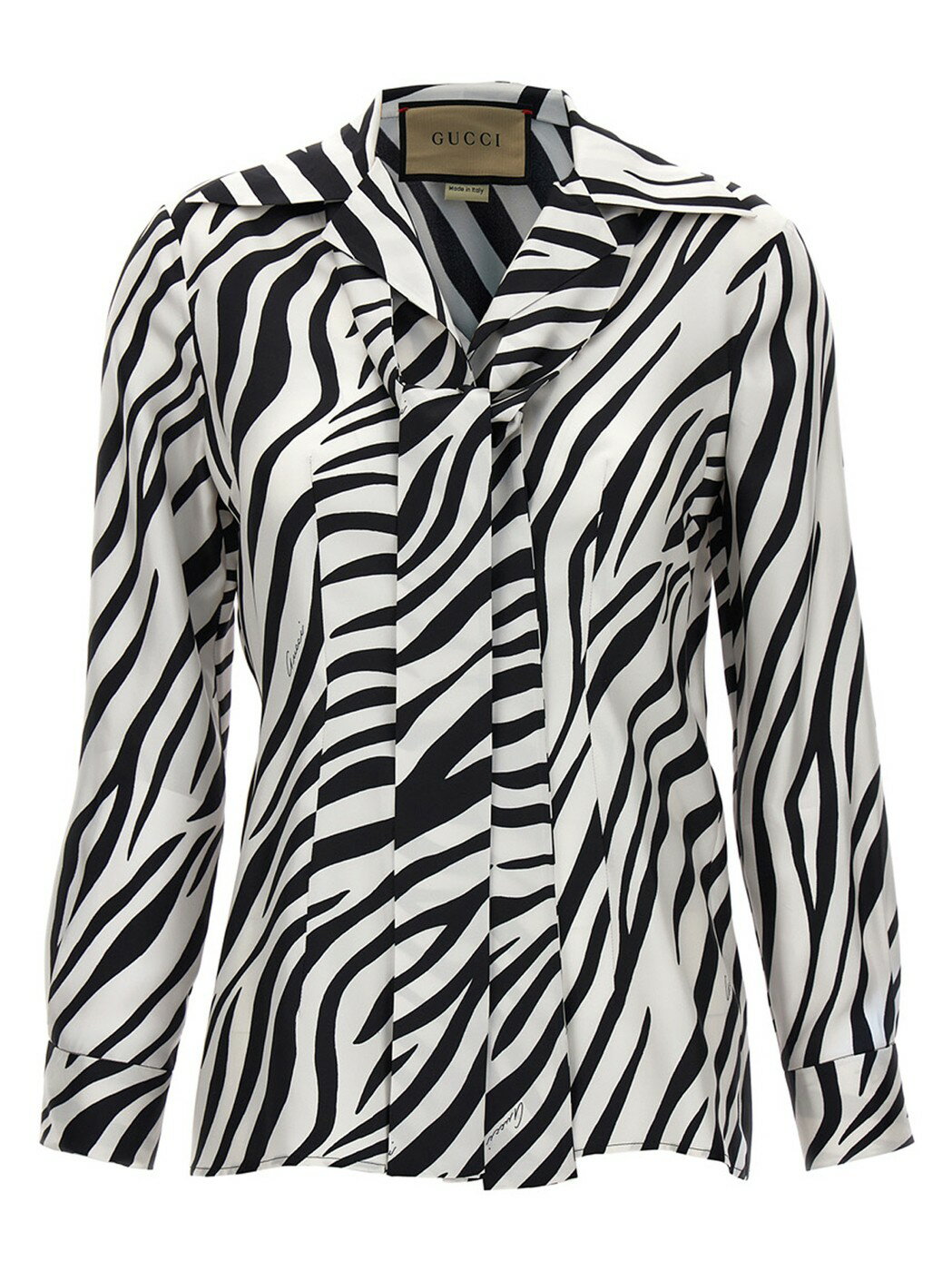 GUCCI グッチ ホワイト White/Black 'Zebra’ shirt シャツ レディース ...