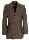 グッチ 【10周年記念クーポン！P4倍！】 GUCCI グッチ ブラウン Brown 'Horsebit Maxi' blazer jacket ジャケット メンズ 春夏2023 705284ZAKIV9549 【関税・送料無料】【ラッピング無料】 ju