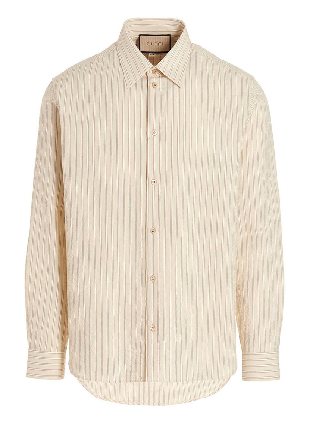 グッチ 【本日5の付く日ポイント4倍!】 GUCCI グッチ ベージュ Beige Striped shirt シャツ メンズ 春夏2023 714693ZAEC19863 【関税・送料無料】【ラッピング無料】 ju