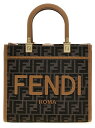 【15,000円以上ご購入で1,000円OFF！】 FENDI フェンディ ブラウン Brown 'Sunshine Small' shopping bag トートバッグ レディース 春夏2024 8BH394ALVYF1GE3 【関税・送料無料】【ラッピング無料】 ju