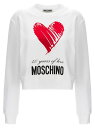 MOSCHINO モスキーノ ホワイト White '40 Years Of Love' sweatshirt トレーナー レディース 春夏2024 A170504281001 【関税・送料無料】【ラッピング無料】 ju